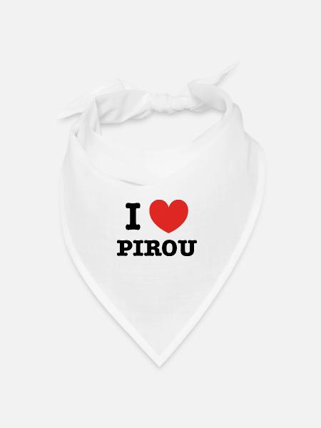 i love pirou - Bandana Dreieckstuch - Weiß