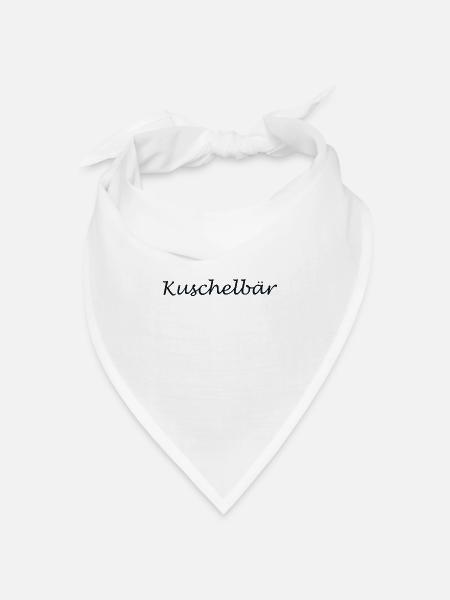 Kuschelbär - Bandana Dreieckstuch - Weiß