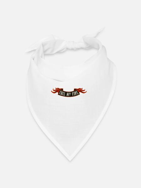 Zünde mein Feuer an - Bandana Dreieckstuch - Weiß