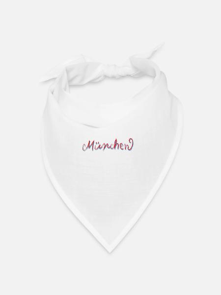 München - Bandana Dreieckstuch - Weiß