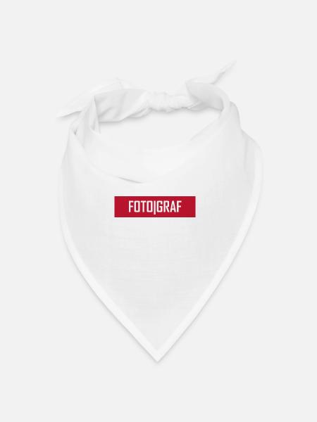 Fotograf - Bandana Dreieckstuch - Weiß