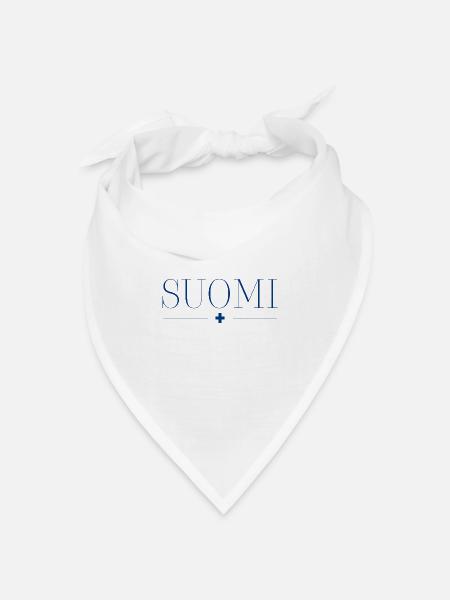 Finnland - Bandana Dreieckstuch - Weiß