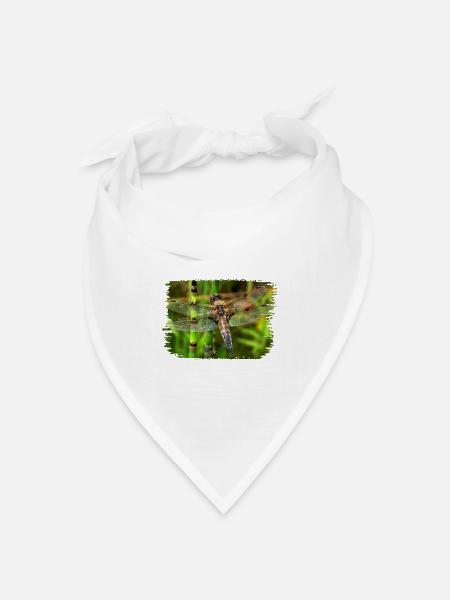 Dragonfly ist ein fliegender Künstler. - Bandana Dreieckstuch - Weiß