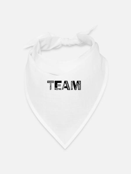 Team Teamwork Leitsprüche Motivation - Bandana Dreieckstuch - Weiß