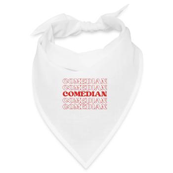 Komiker, Entertainer, Witzbold, Comic-Humorist - Bandana Dreieckstuch - Weiß - Vorne
