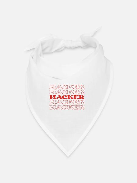 Hacker Cyberkriminelle Sicherheitsverletzer Cyber - Bandana Dreieckstuch - Weiß
