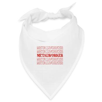 Metallbauer, Metallverarbeiter, Schweißer, Schmied - Bandana Dreieckstuch - Weiß - Vorne