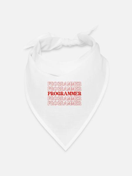 Programmierer, Programmierer, Entwickler, Programmierer, Software-Ingenieur - Bandana Dreieckstuch - Weiß