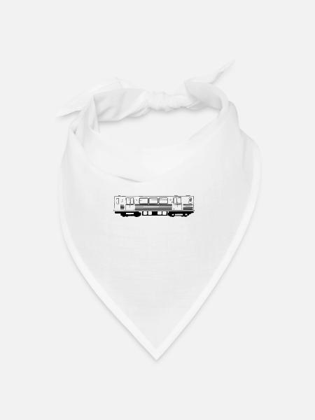 Berliner U-Bahn - Bandana Dreieckstuch - Weiß