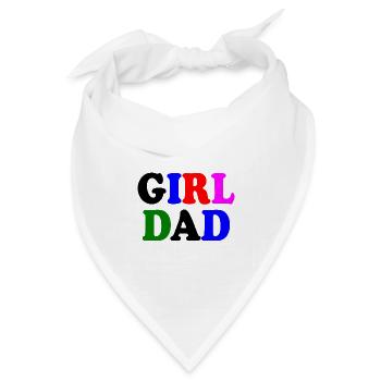 Girl dad - Bandana Dreieckstuch - Weiß - Vorne