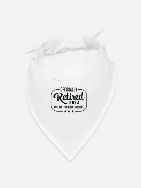 Im Ruhestand 2024 nicht mehr mein Problem - Bandana Dreieckstuch - Weiß