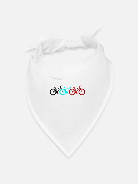 Fahrrad Bike Fahrräder - Bandana Dreieckstuch - Weiß