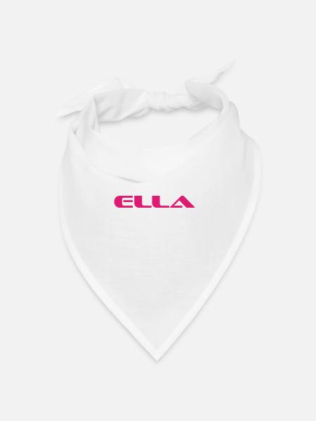 Ella Name Geschenk - Bandana Dreieckstuch - Weiß
