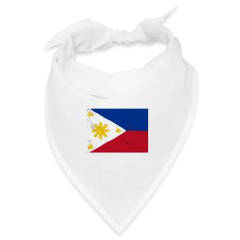 Flagge der Philippinen – ein Symbol der Einheit - Bandana Dreieckstuch - Weiß - Vorne
