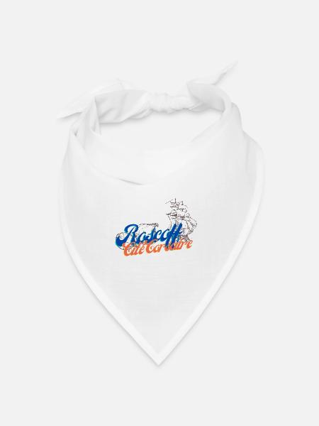 Roscoff Bretagne Vintage Segelyachten - Bandana Dreieckstuch - Weiß