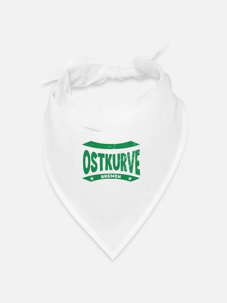Bremen Stadion Ostkurve Hoodie, Grün-Weiße FOREVER - Bandana Dreieckstuch - Weiß