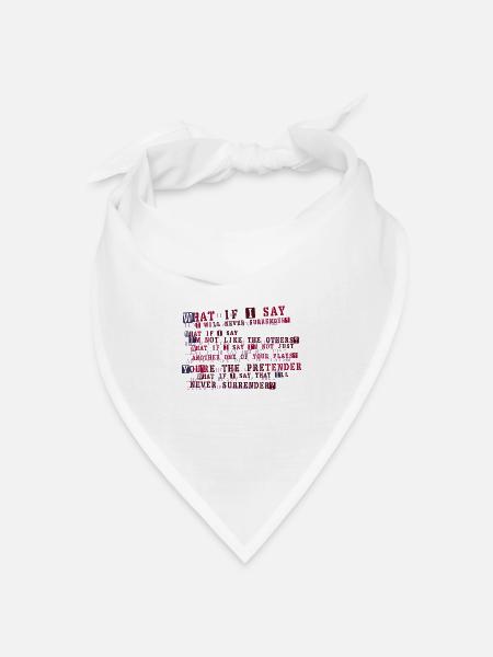 Unermüdliche Entschlossenheit-Typografie - Bandana Dreieckstuch - Weiß