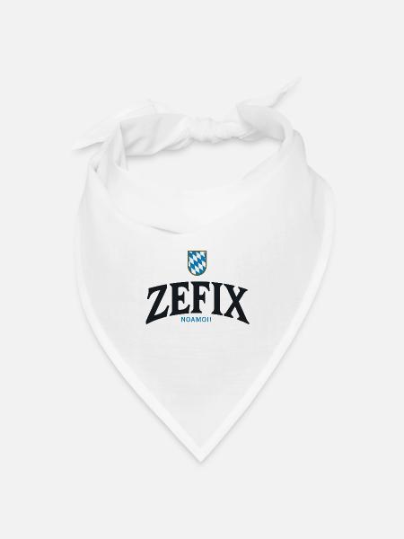 ZEFIX Bavarian Crest - Bandana Dreieckstuch - Weiß