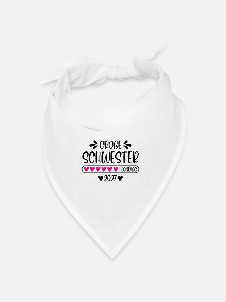 Große Schwester 2027 loading - Bandana Dreieckstuch - Weiß