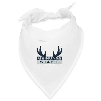 meinungsstabil Dickkopf Sturkopf Sturschädel stur - Bandana Dreieckstuch - Weiß - Vorne