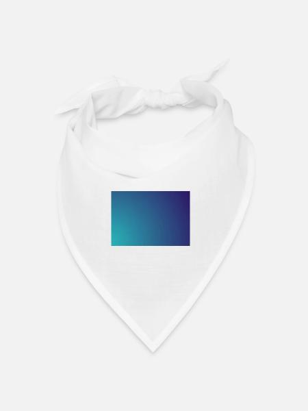 Kreisender Cyan-Violett Gradient - Bandana Dreieckstuch - Weiß