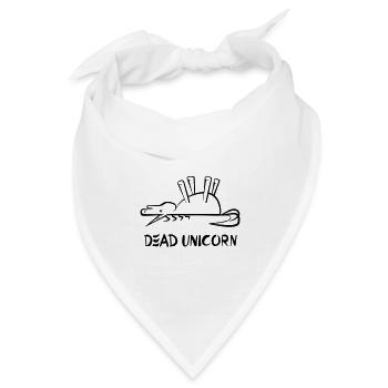 Dead Unicorn - Bandana Dreieckstuch - Weiß - Vorne