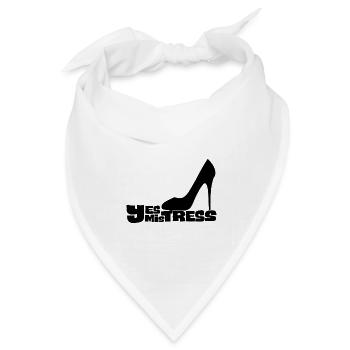 Ja, Herrin Stiletto Heel - Bandana Dreieckstuch - Weiß - Vorne