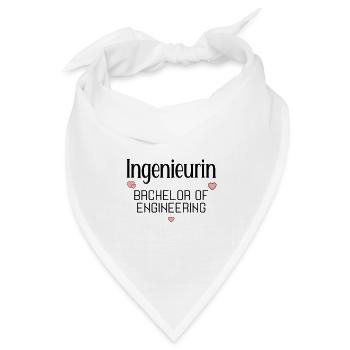 Studium Ingenieurwissenschaften Ingenieurin - Bandana Dreieckstuch - Weiß - Vorne
