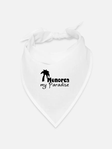 Menorca Paradise Urlaub Geschenk - Bandana Dreieckstuch - Weiß