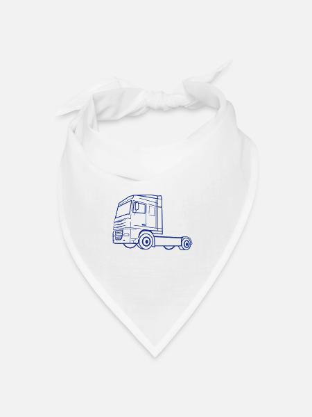 Sattelzug Lastkraftwagen – Trucker Shirt - Bandana Dreieckstuch - Weiß
