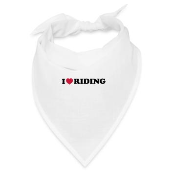 i love riding - Bandana Dreieckstuch - Weiß - Vorne
