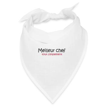 Meilleur chef tout simplement - Bandana Dreieckstuch - Weiß - Vorne