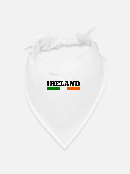 Coole Irland flagge - Bandana Dreieckstuch - Weiß