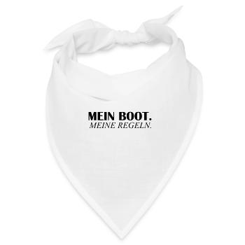 mein boot meine regeln - Bandana Dreieckstuch - Weiß - Vorne