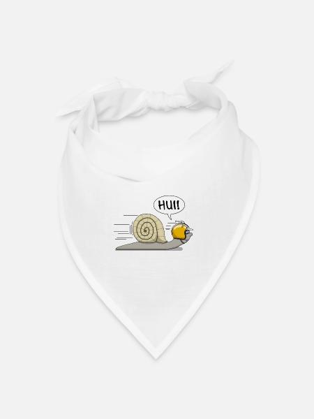 Rennschnecke - das Original - Bandana Dreieckstuch - Weiß