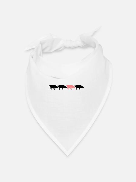 be different reihe muster design silhuette umriss - Bandana Dreieckstuch - Weiß