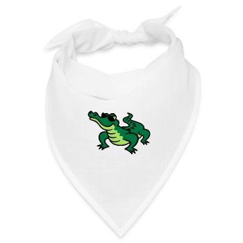 Cool Croc - Bandana Dreieckstuch - Weiß - Vorne