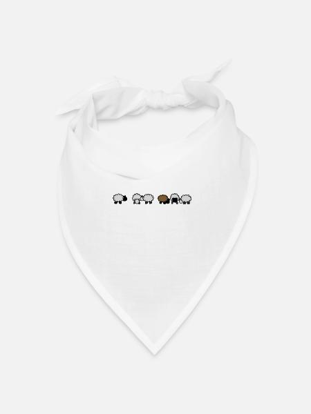 Schafe - Bandana Dreieckstuch - Weiß