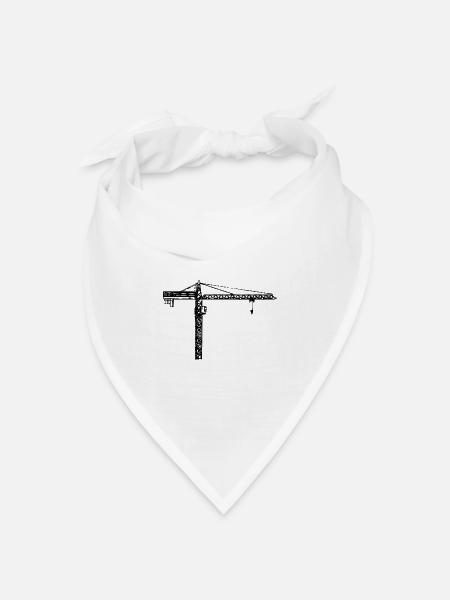 Kran Turmdrehkran TDK Oberdreher crane - Bandana Dreieckstuch - Weiß