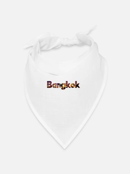 Bangkok - Bandana Dreieckstuch - Weiß