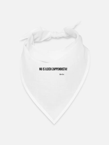 Berliner Schnauze - Bandana Dreieckstuch - Weiß