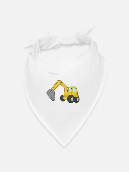 Bagger - Bandana Dreieckstuch - Weiß