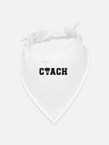 Badminton Coach - Bandana Dreieckstuch - Weiß