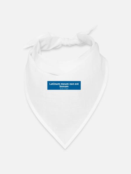 Latein - Bandana Dreieckstuch - Weiß