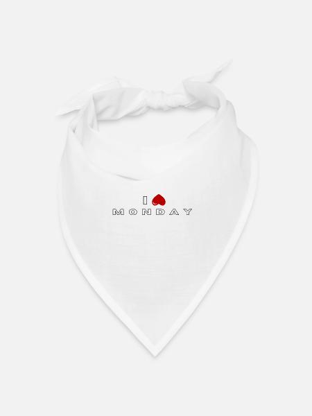 Ich hasse Montag - Bandana Dreieckstuch - Weiß