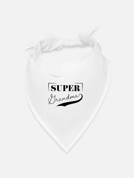 Super Oma - Bandana Dreieckstuch - Weiß