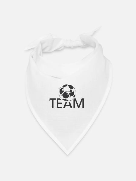 team fußball Verein Mannschaft Logo icon Ball - Bandana Dreieckstuch - Weiß