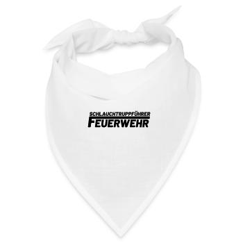 Schlauchtruppführer Freiwillige Feuerwehr - Bandana Dreieckstuch - Weiß - Vorne