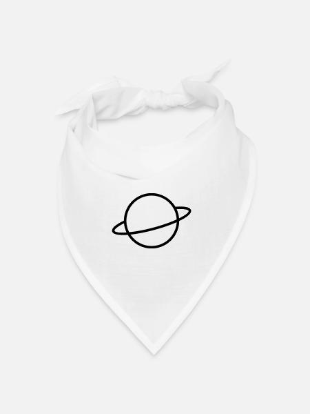 Planet - Bandana Dreieckstuch - Weiß