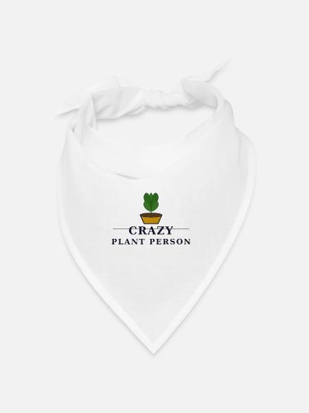 crazy plant person - Bandana Dreieckstuch - Weiß